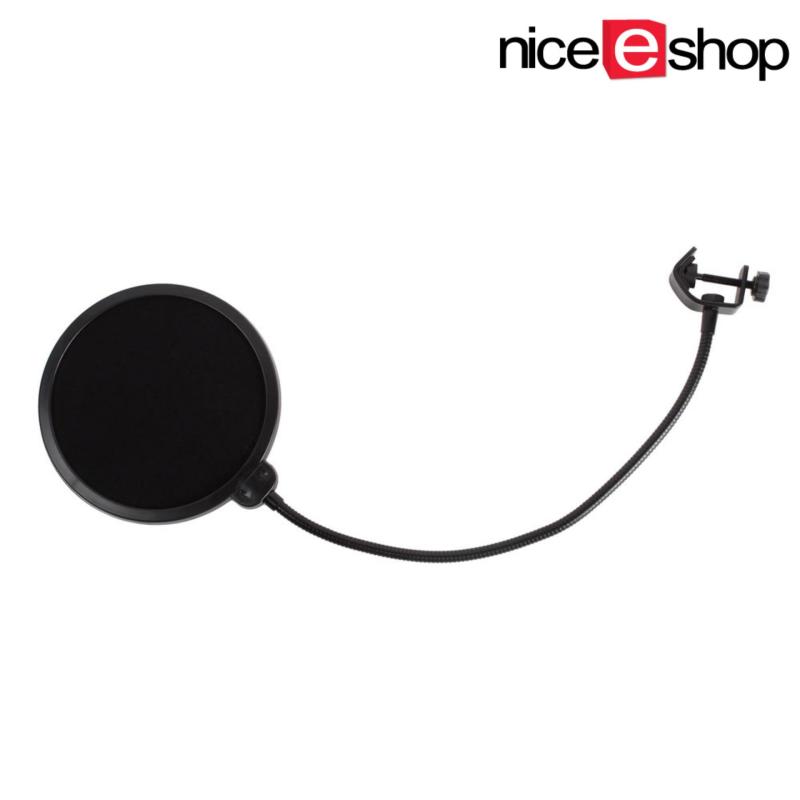 Studio Microphone Mic Wind Screen Pop Filter Swivel Mount Mask Shied for Speaking Recording (Black) Singapore