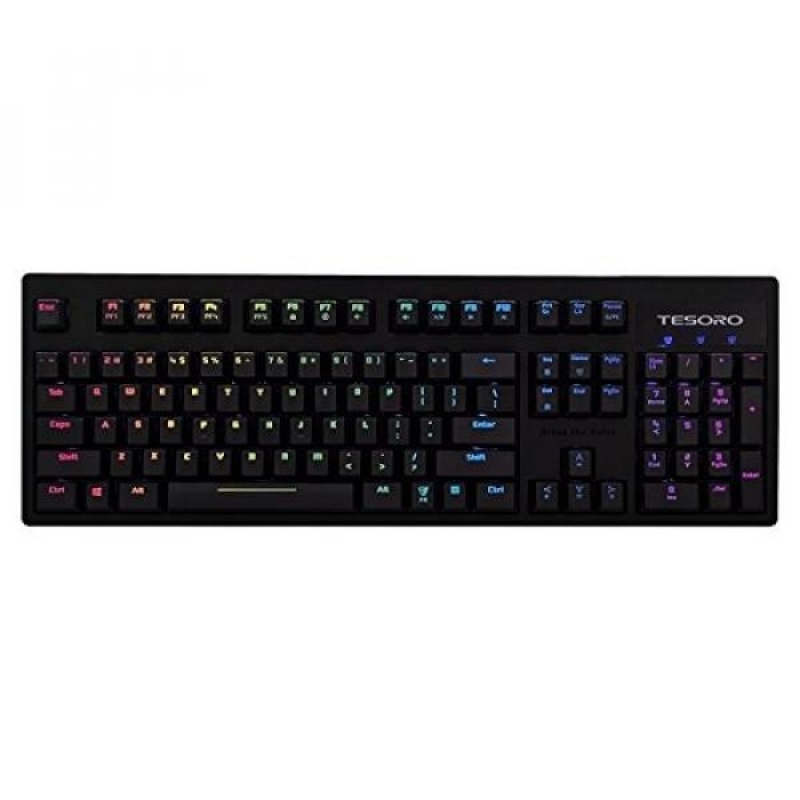 Tesoro Excalibur Spectrum G7SFL Brown Mechanical Switch Single Individual Per Key Full Color RGB LED Backlit Illuminated Mechanical Gaming Keyboard TS-G7SFL - intl Singapore