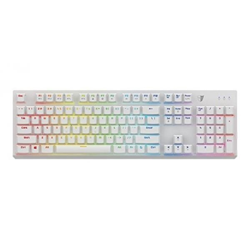 Tesoro Gram Spectrum Low Profile G11SFL Red Mechanical Switch Single Individual Per Key Full Color RGB LED Backlit Illuminated Mechanical White Gaming Keyboard TS-G11SFL W (RD) - intl Singapore