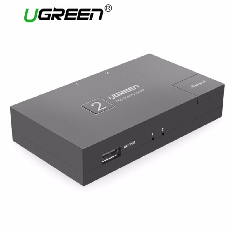 UGREEN USB 2.0 Sharing Switch 2 Port, USB Peripheral Switcher Adapter Box Hub 2 PCs Share 1 USB Device for Printer Scanner with 2 Pack USB 2.0 Male Cable - intl