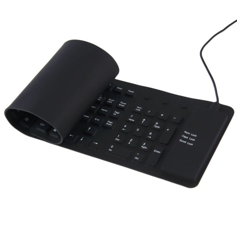Wired English Silicone Keyboard 109 Keys Waterproof Portable Soft Flexible Silicone Keyboard for PC Laptop - intl
