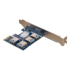 Buy Ybc Pci Expansion Card 1 To 4 Pci Slots Usb 3 0 Converter Adatper Pcie Riser Cards For Bitcoin Mining Device Intl Singapore - 