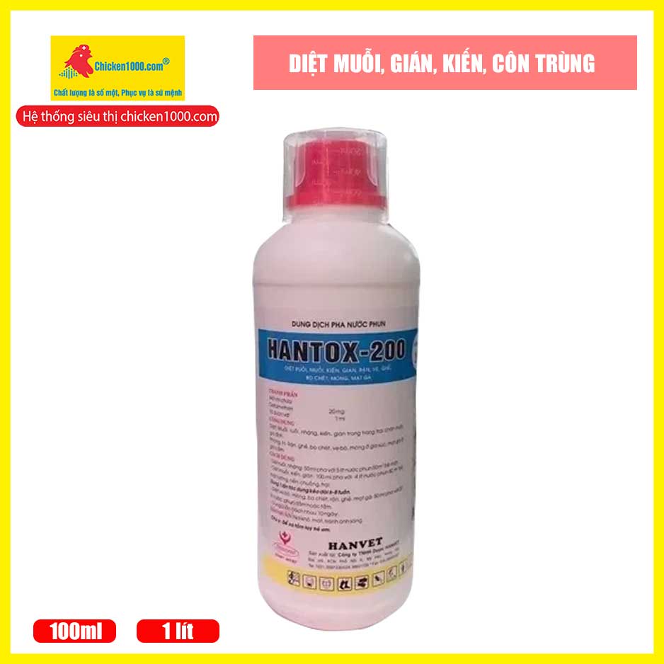 Thuốc xịt côn trùng, muỗi, gián, kiến hantox 200 hanvet khử khuẩn
