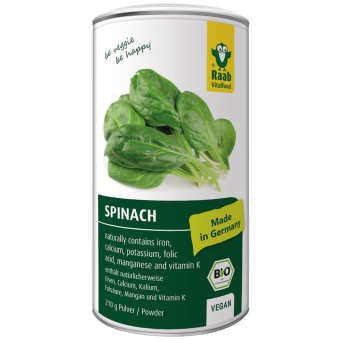 Bột cải bó xôi hữu cơ Raab Spinach powder 210g