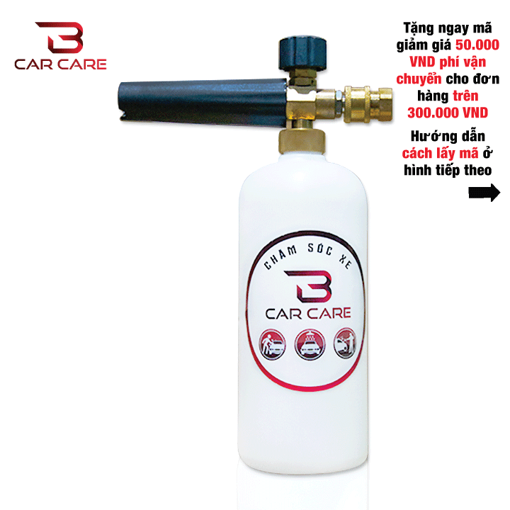 Bình tạo bọt tuyết Car Care gắng với máy rửa xe