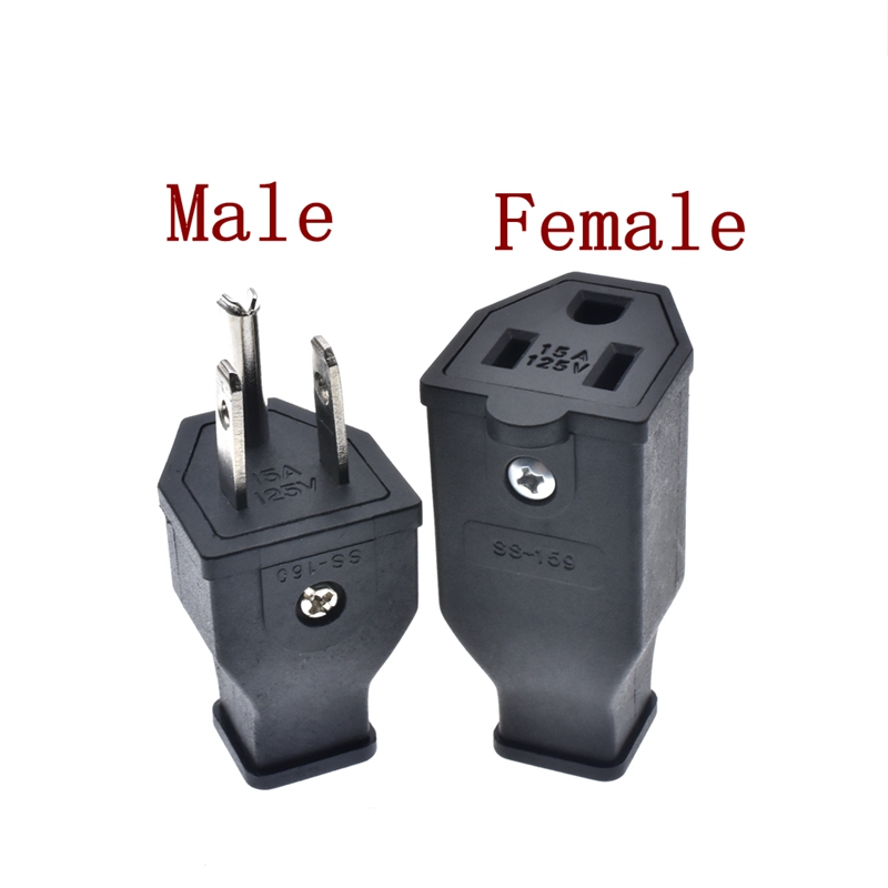 Philippines Thái Lan Hoa Kỳ 3 Chân Nguồn Điện AC Công Nghiệp Phích Cắm Có Thể Cắm Lại Nam Ổ Cắm Dây Bộ Chuyển Đổi Ổ Cắm Đầu Nối Dây Nối 15A
