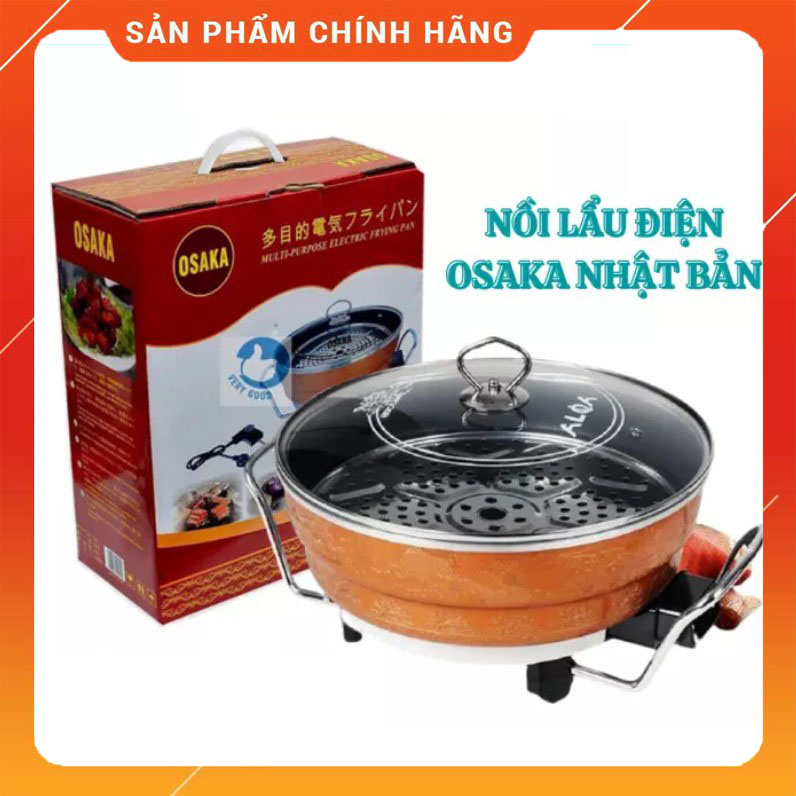 Nồi lẩu osaka - lẩu điện osaka japan - chảo lẩu điện đa năng osaka 3.5 lít/ 1350w - nồi lẩu công suất lớn công nghệ tiên tiến tiết kiệm điện