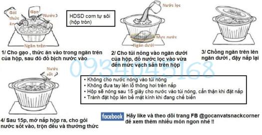 Cơm ăn liền ( cơm tự sôi ) - Cơm thịt kho Đài Loan