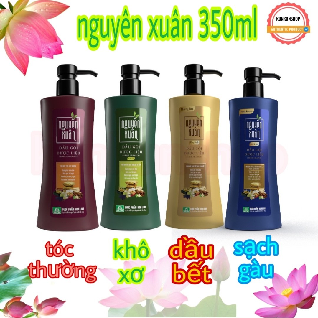 Dầu gội Dược Liệu Nguyên Xuân và combo gội xả 180ml đủ loại chính hãng công ty Hoa Linh