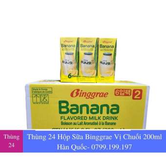 Sữa Binggrae Vị Chuối 200ml - Nhập Khẩu Hàn Quốc