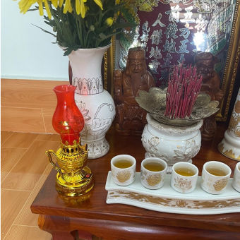 Đèn bàn thờ vĩnh cửu không dây dùng xài pin tiểu, đèn thờ cúng led đẹp đứng chạy pin trang trí để bàn thờ Phật, gia tiên