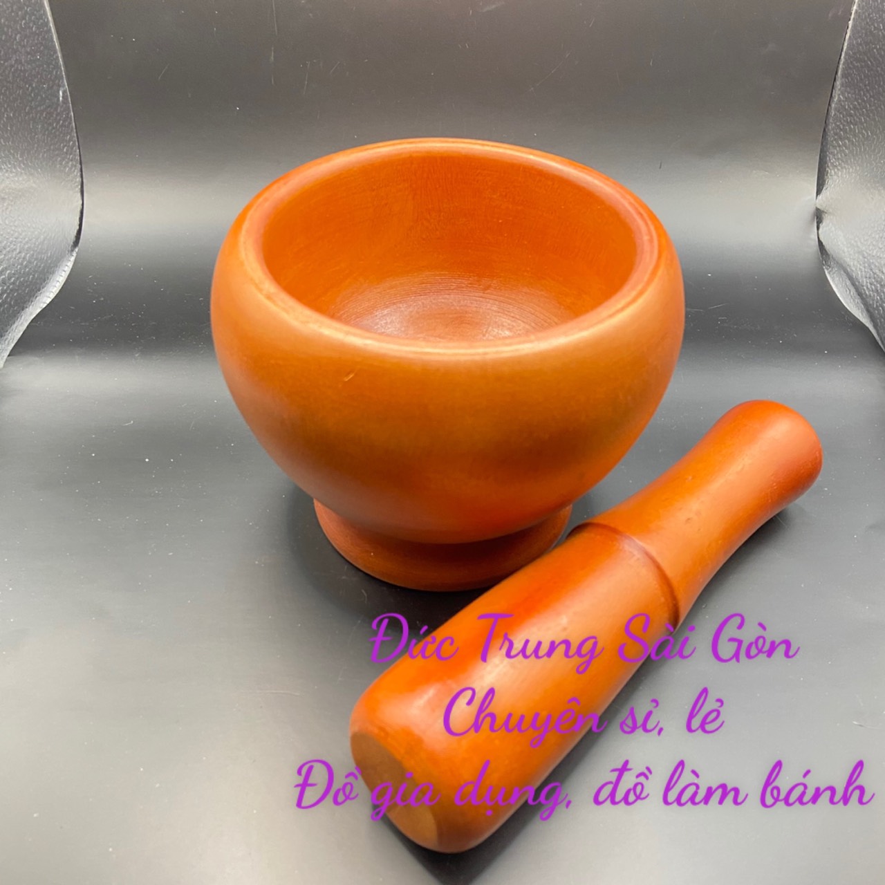 Bộ chầy cối gỗ xuất khẩu giã hành tỏi,...