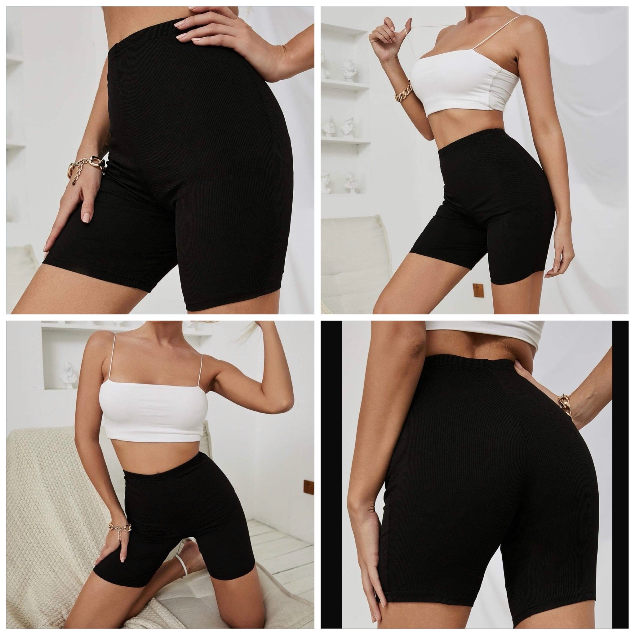 Quần biker short nữ dáng ôm/ quần biker thun co giãn tốt, quần ngố / basic organically cotton biker shorts f21 vnxk