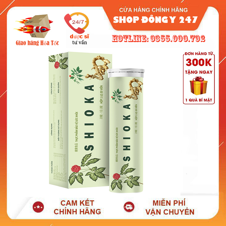 ✅ viên sủi shioka 👍 ❤️ - hỗ trợ hạn chế sự phát triển của u xơ tử cung