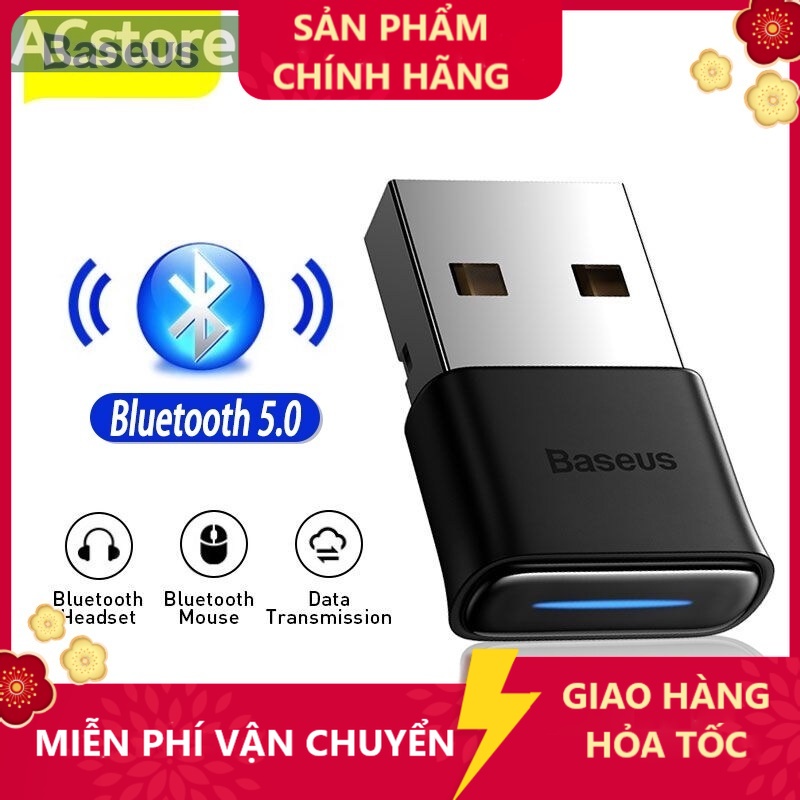 USB Bluetooth tốc độ cao Baseus BA04 Bluetooth Receiver (Bluetooth CSR 5.0 , 20m, Wireless Audio Transmission Adapter fo