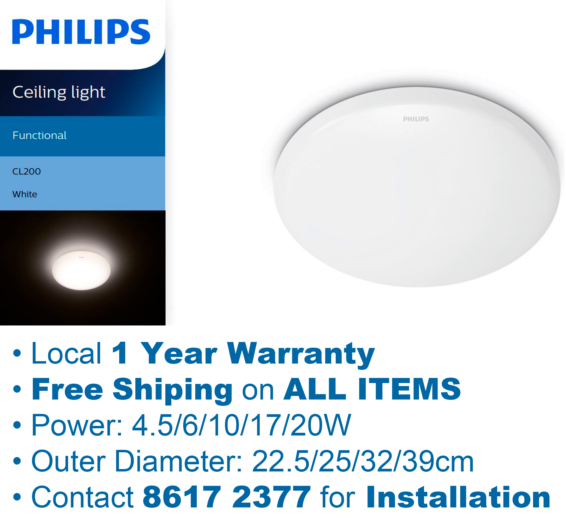 philips 6w led panel light