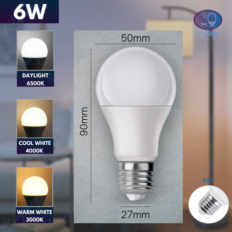 6W/9W/12W/18W HIGH QUALITY LED BULB E27 MENTOL LAMPU DOWNLIGHT TABLE LAMP LAMPU MEJA GATE PAGAR LAMPU SILING CEILING LIGHT A BULB ROUND BULB
