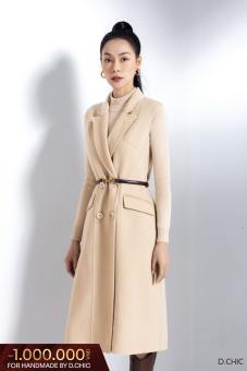 Áo khoác dạ Gile dáng dài cổ 2 ve D.CHIC MS: 970235