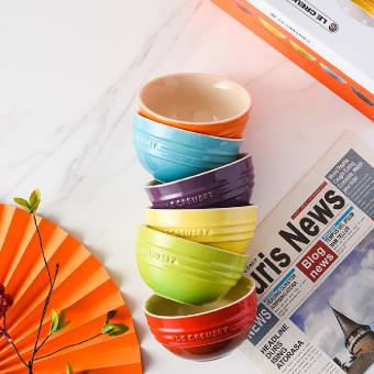 LE CREUSET12/15cm bát cầu vồng 6 bộ bát cơm gốm