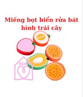 [HCM] Combo 2 miếng bọt biển rửa chén bát hình trái cây dễ thương độc đáo hiệu quả, đồ dùng nhà bếp lau chùi nhà cửa, dụng cụ rửa bát cốc siêu sạch nhanh chóng tiết kiệm thời gian, đồ dùng gia đình tiện lợi TINI SHOP HCM