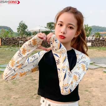 EASYGOING Tay Áo Lụa Băng Khăn Choàng Chống Nắng Khăn Choàng Cánh Tay Thể Thao Ngoài Trời Che Nắng Cổ Chống Tia UV Tay Áo Mát Mẻ Mùa Hè Để Lái Xe Chạy Bộ Đạp Xe
