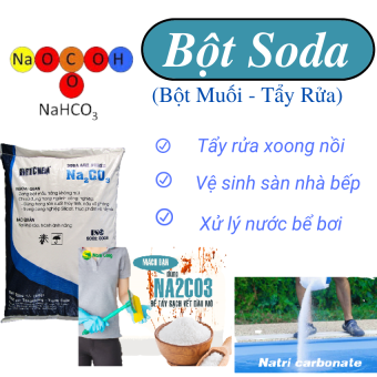 Bột Soda Tẩy Rửa Vệ Sinh.Bột Soda Công Nghiệp Khử Trùng 1kg