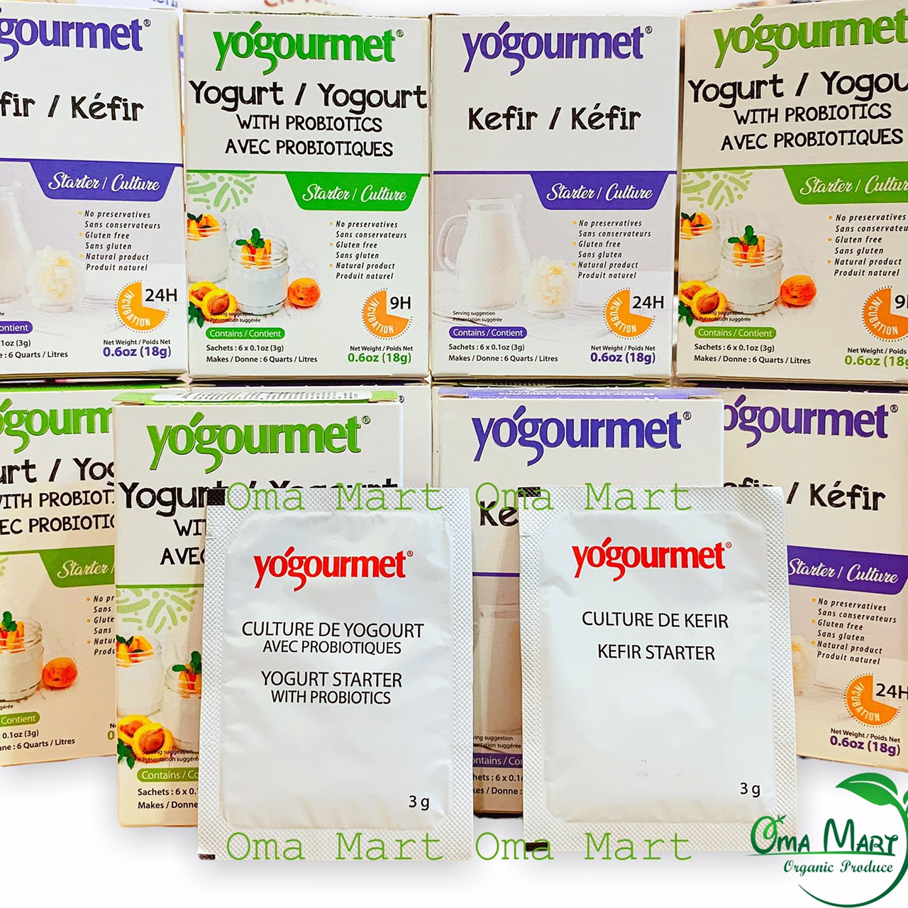 [Yogourment] Men làm sữa chua Probiotic/Kefir ( 1gói 3g làm 1 Lít sữa chua)