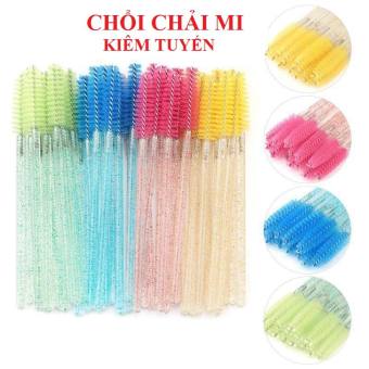Chổi Chải Mi Nối Kim Tuyến,1 Bịch 50 Cây,Dụng Cụ Chải Lông Mi,Lông Mày