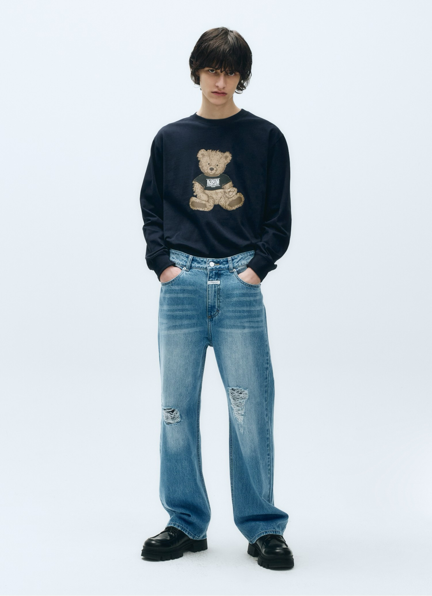 MARITHE FRANCOIS GIRBAUD M Damaged Washing Denim Pants - 2 Colors (2025 New) · v2