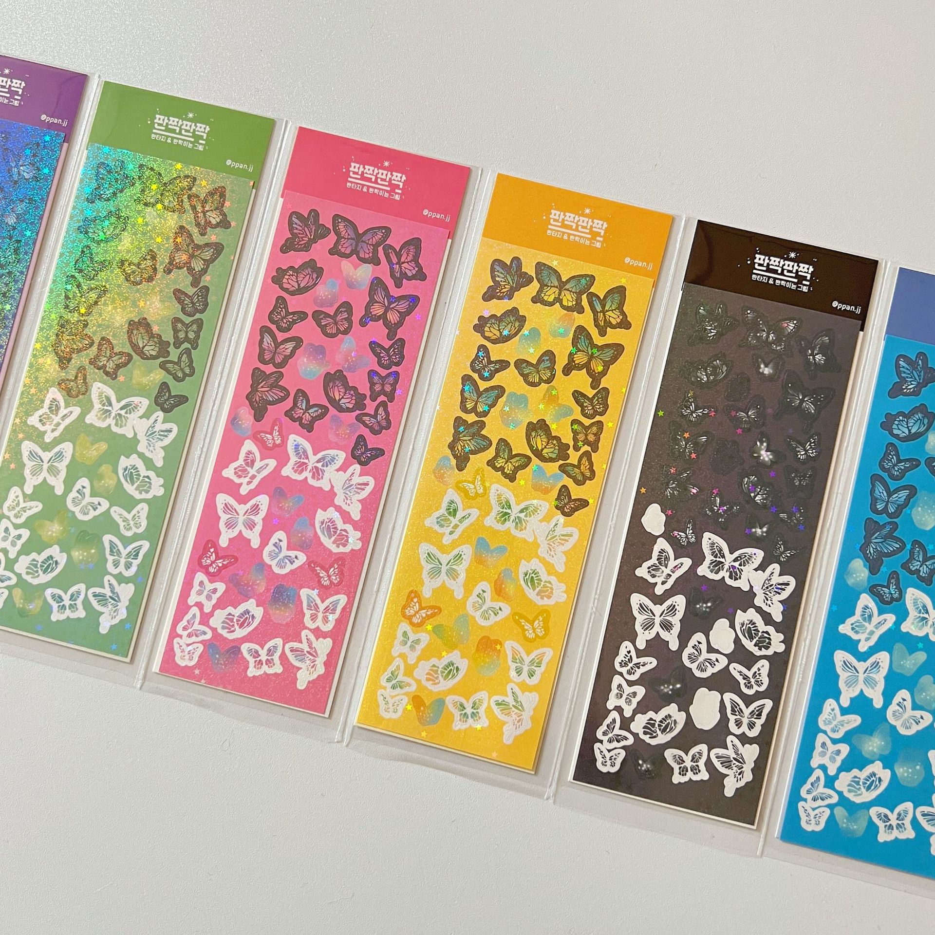 Tấm sticker bling bling lấp lánh họa tiết butterfly