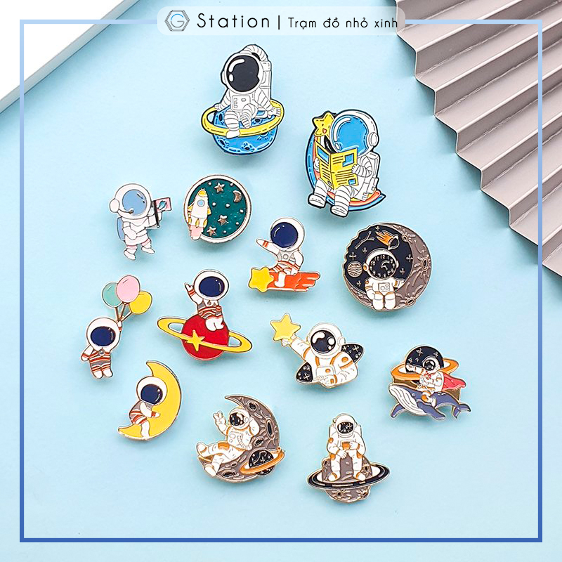Pin cài áo phi hành gia du hành vũ trụ - GC122