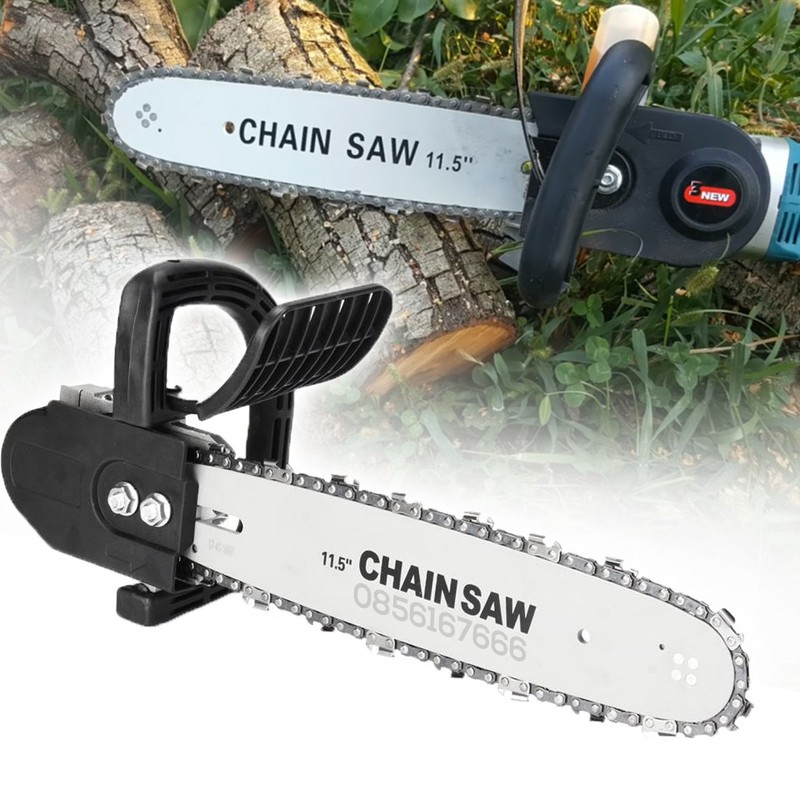 Bộ lưỡi cưa xích gắn máy mài Chain saw - Loại Xịn có bình tra dầu tự động gắn liền (29 Cm)