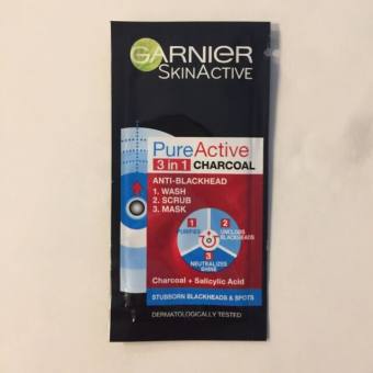 Sữa rửa mặt giảm mụn đầu đen 3 trong 1 Garnier Pure Active 3 in 1 Charcoal sz 4ml