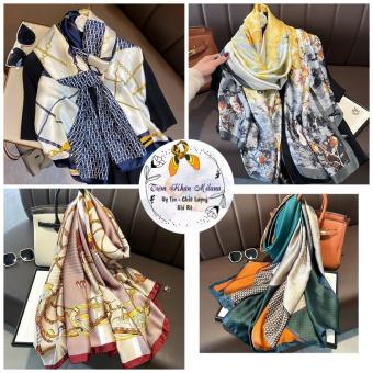 Khăn đi biển lụa nữ dài 180x90 cm, Áo choàng bikini quàng cổ choàng vai nhiều màu thời trang 2022