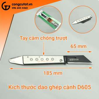 Dao ghép cây Đài Loan Dao được làm từ thép cacbon ,được xử lý nhiệt tổng thể đảm bảo độ sắc bén và bền bỉ Là dụng cụ chuyên dụng trong làm vườn,triết ghép cành cây Thiết kế gập nhỏ gọn,hoa văn đẹp mắt