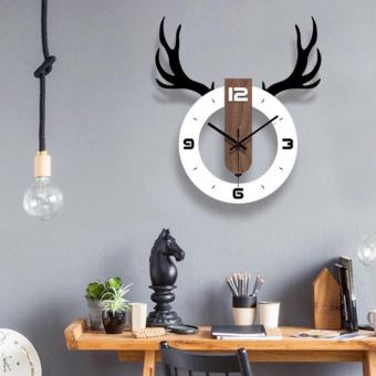 Đồng hồ treo tường gỗ, Đồng hồ treo tường decor phòng khách quán cafe thiết kế độc lạ