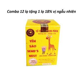 COMBO 12 LỌ YẾN SÀO KIDS CHO BÉ SENDS NEST 18% TỔ YẾN SIÊU NGON (VÀNG)