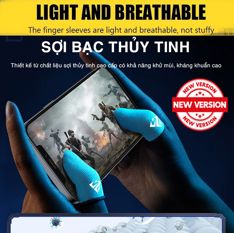 Bao tay chơi ff, Bao tay chơi game viền xanh cảm ứng - găng tay chơi game găng tay chơi ff PUBG, Liên quân, chống mồ hôi, bao tay bắn ff, gang tay chơi gameff cực nhạy, co giãn cực tốt