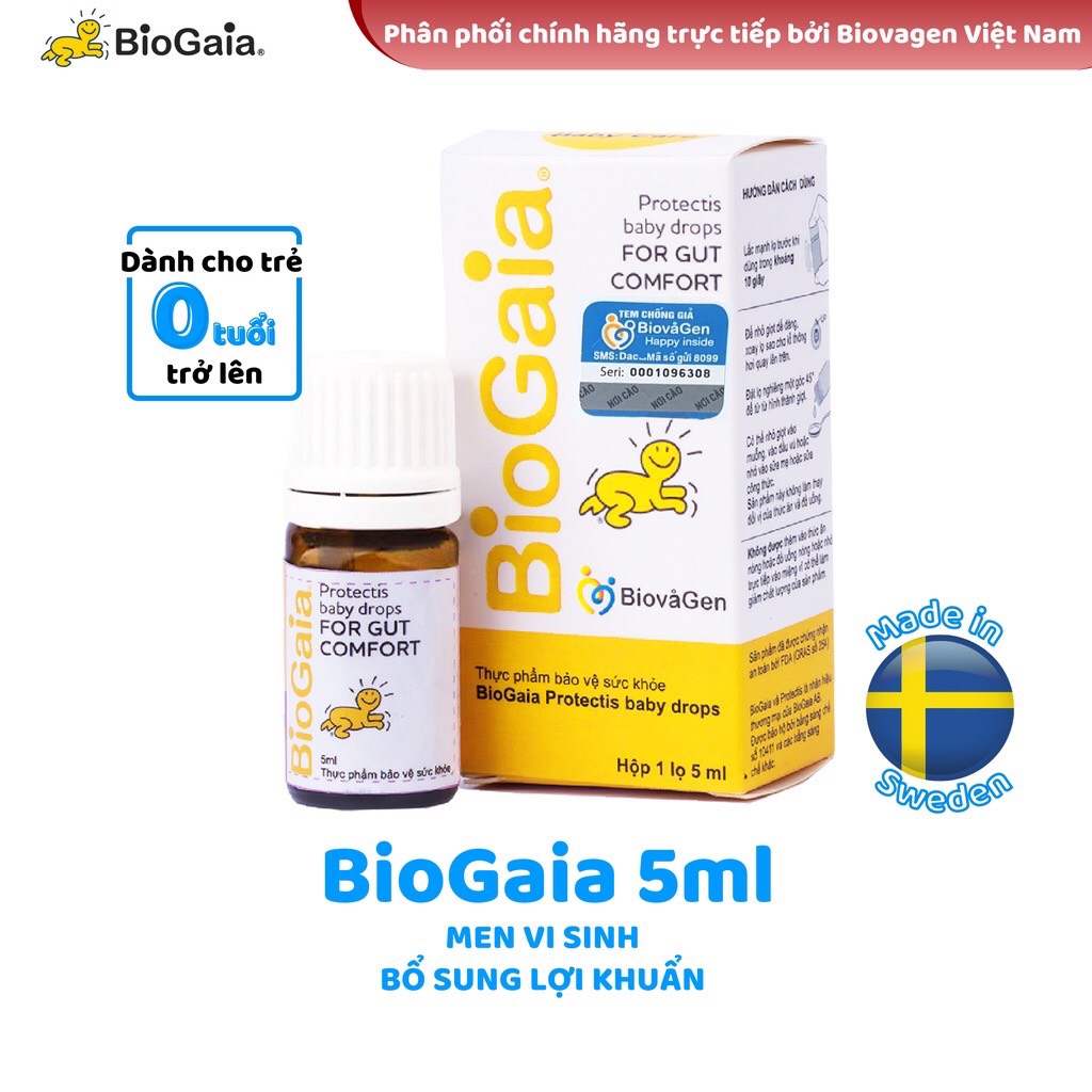 Men vi sinh BioGaia ProTectis Drops cải thiện hệ tiêu hóa Thụy Điển dung tích 5ml