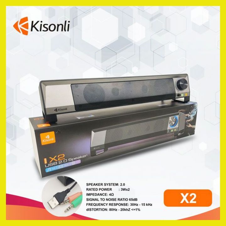 Loa bluetooth kisonli x2 dáng dài loa cực đỉnh, kiểu dáng sang trọng hỗ trợ thẻ nhớ, loa thanh bluetooth cao cấp