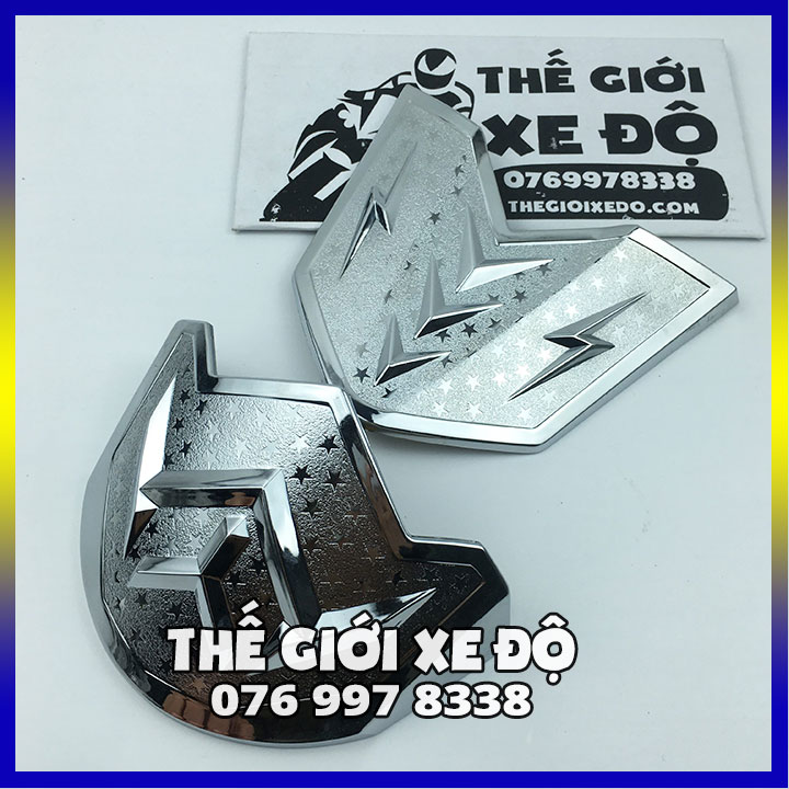 Ốp mỏ dè Sh 350i xi crom - phụ kiện trang trí ốp xi inox mũi dè mỏ đuôi trước sau Sh 350i