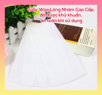 Set 100 Tờ GIẤY WAX LÔNG NHÁM Cao Cấp chuyên cùng để wax lông toàn thân, giấy wax lông nách, giấy wax lông tay, lông chân, giấy wax lông tại nhà, đã được khử khuẩn, an toàn khi sử dụng