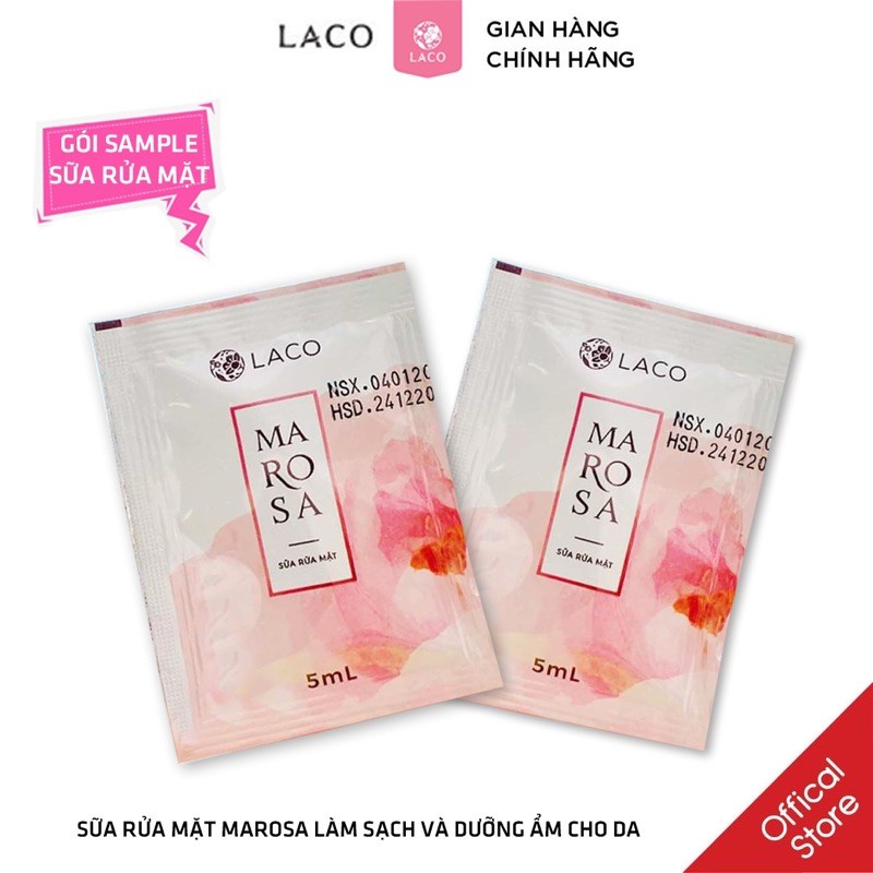 Gói sữa rửa mặt Laco Luxury Marosa 5ml Hàng chính hãng