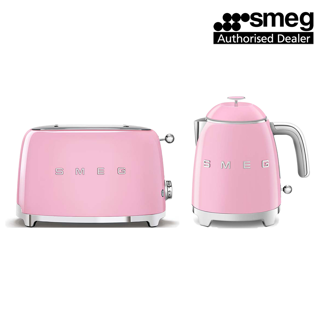 pink jug and toaster