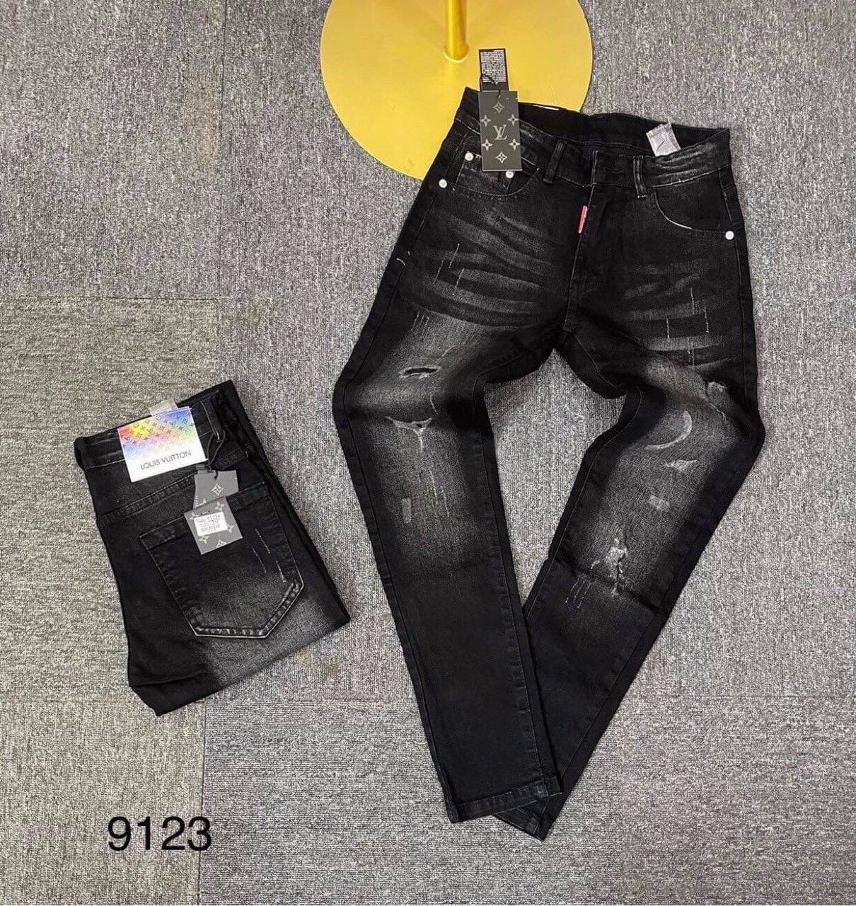QUần jeans nam thời trang cao cấp rách sướt cá tính với thiết kế đơn giản dễ phối đồ