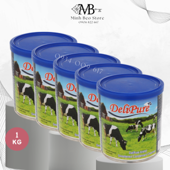 Combo 5 Kem đặc có đường DeliPure lon 1kg