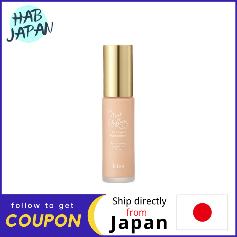 Gambar isehan Kiss Matte Chiffon UV Liquid Foundation 30g A durable liquid foundation that fits snugly on the skin the moment it is applied and does not easily collapse all day long.?Ship directly from Japan?