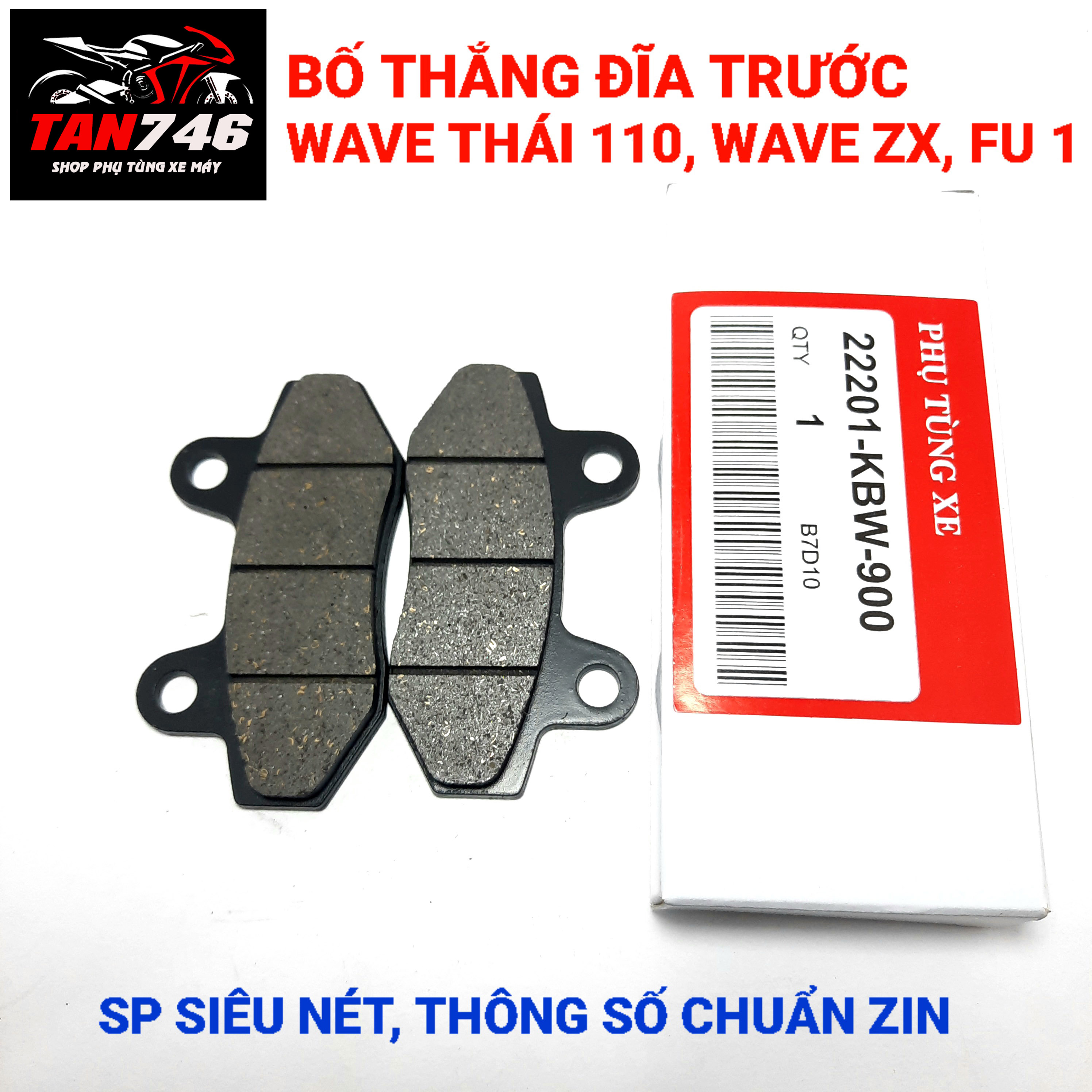 Má phanh. Bố thắng đĩa trước cho Wave Thái 110, Wave ZX, Future 1, và một số dòng xe khác. Hàng chất lượng, độ hoàn thiện sắc nét, thông số chuẩn zin.