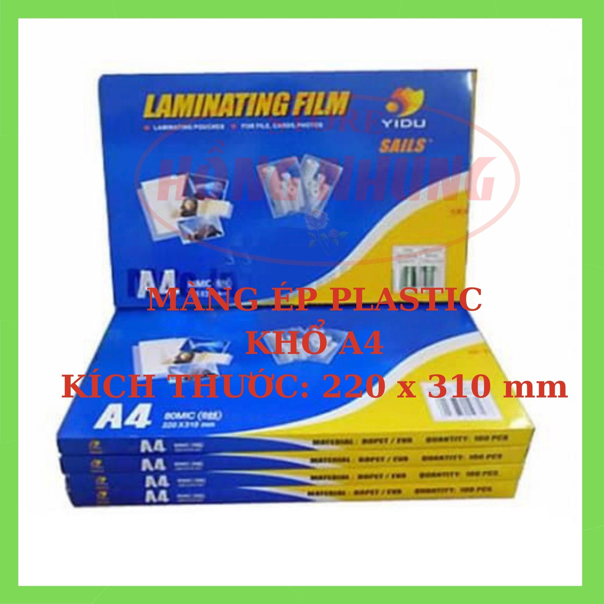 [Hồng Nhungg Store]  Ép Plastic A4, A5 Yidu 80 Mic (Laminating Film), Xấp 100 Cái, Giúp Lưu Trữ, Bảo Vệ Hình Ảnh, Giấy Tờ Của Bạn Không Bị Hư Hỏng.