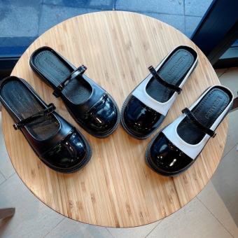Giày Sục Đốc Vá Mũi Da Bóng BB-0203
